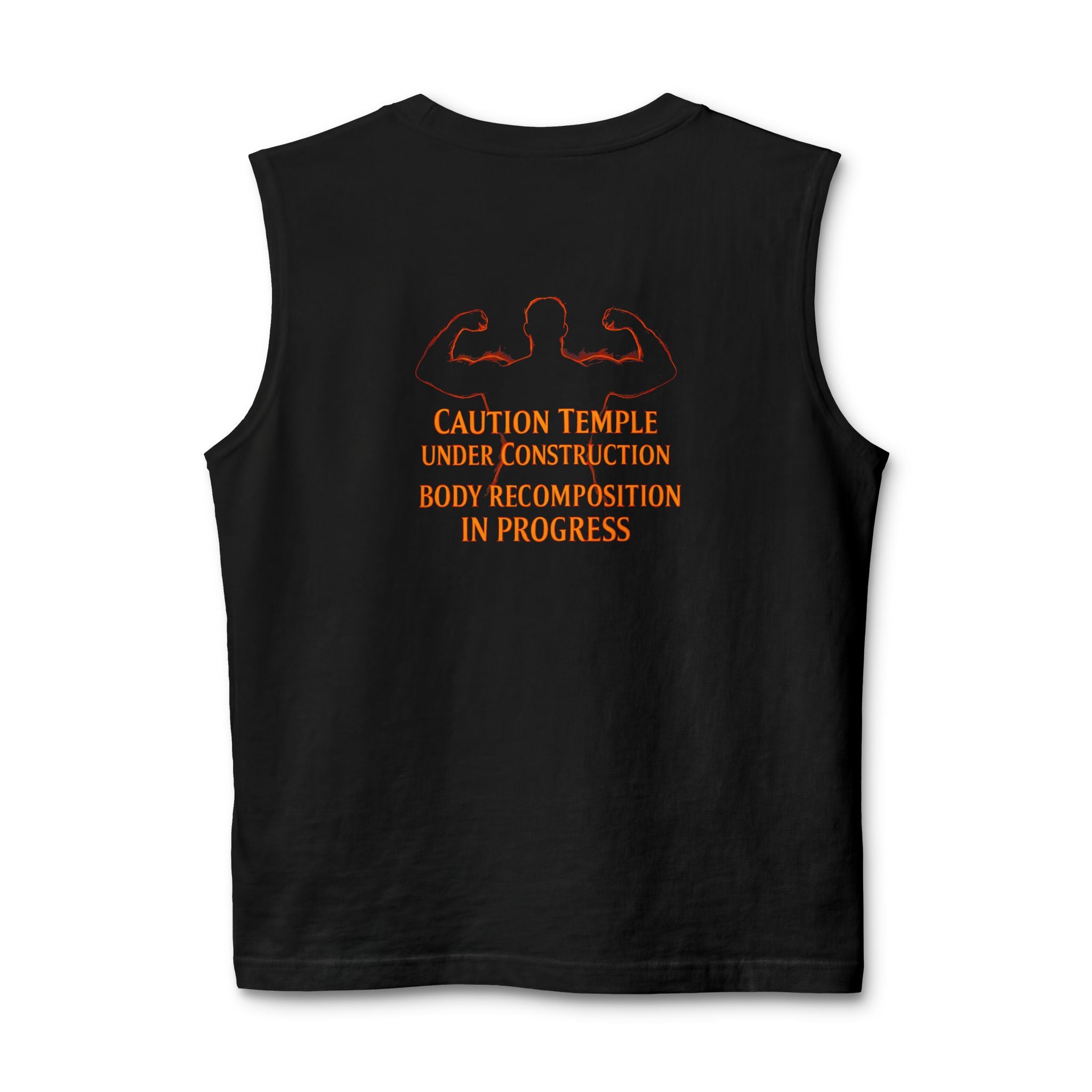 Muscle Tank — "Caution Temple Under Construction: Body Recomposition in Progress" Gym Tank Top
