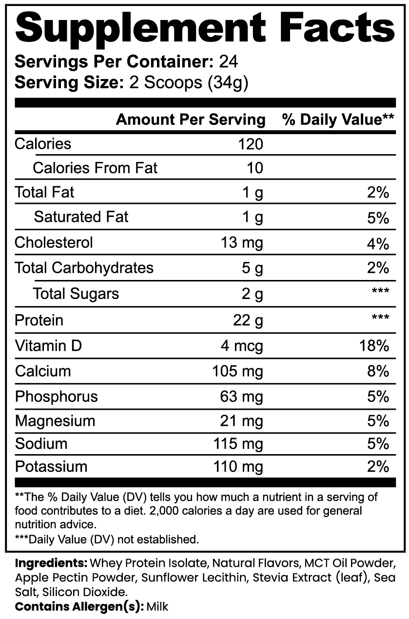 Advanced Whey Protein Isolate Vanilla - 100% Pure Protein for Optimal Performance