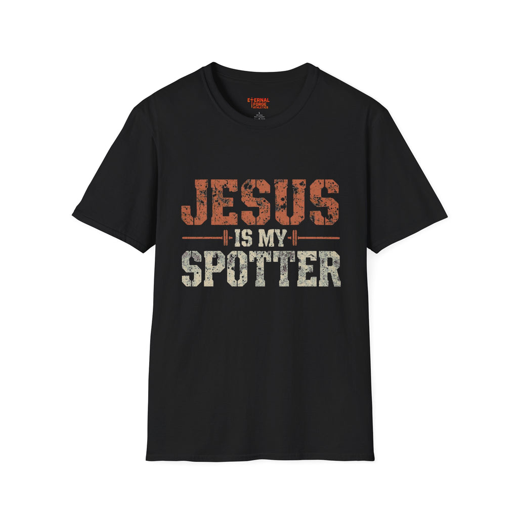 Jesus Is My Spotter T-Shirt — Faith & Fitness Funny Christian Tee